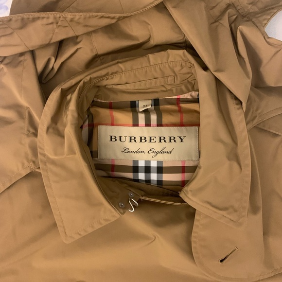 Burberry Detachable Hood Taffeta Trench Coat - Picture 4 of 9